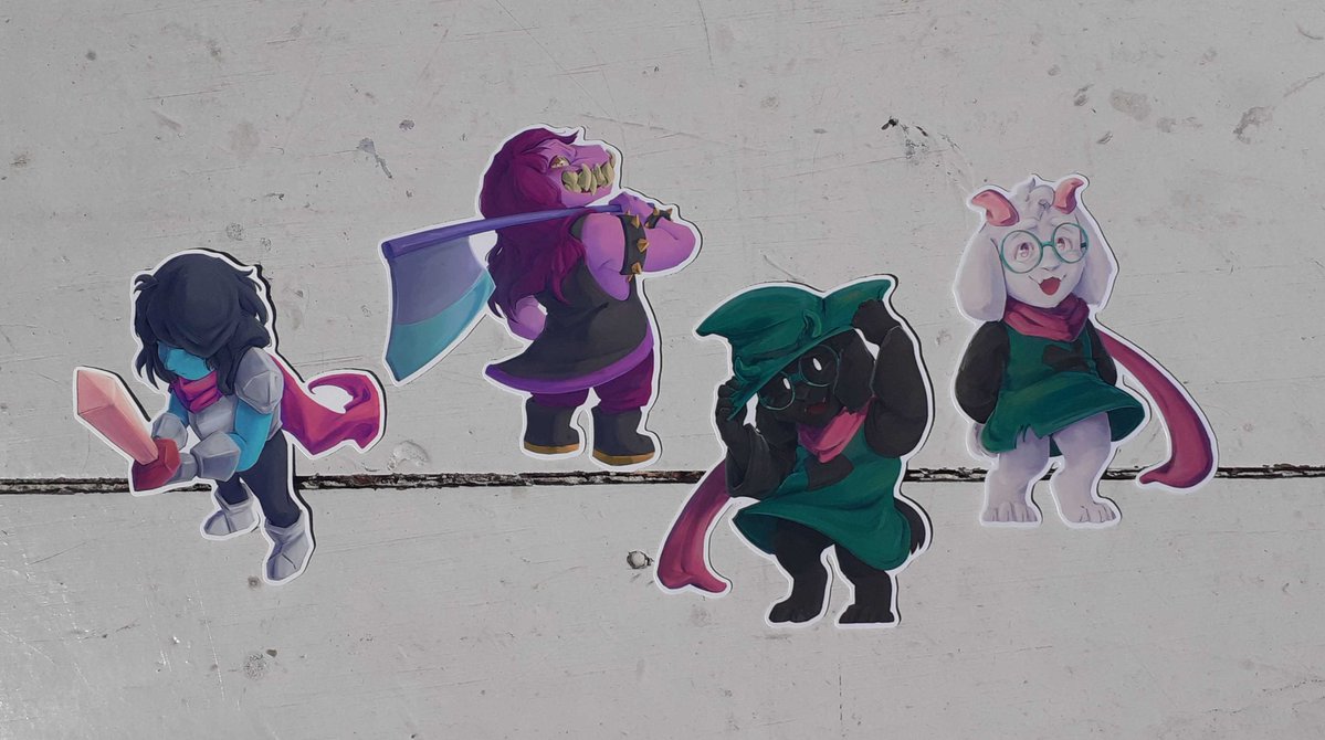 ButterRhoCat's tweet image. New stickers up on the shop
can be found through my website

#crosscode #deltarune #silksong