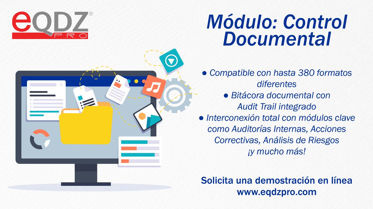 📂 Optimiza tu gestión documental con tecnología avanzada
 
Con nuestro Módulo de Control Documental, simplifica la administración de   documentos y cumple con ISO 9001 de forma eficiente. 🚀✨
 
👩‍💻Solicita una demo aquí:👉 bit.ly/3FqZwNf
 
#ISO9001 #GestiónDeCalidad