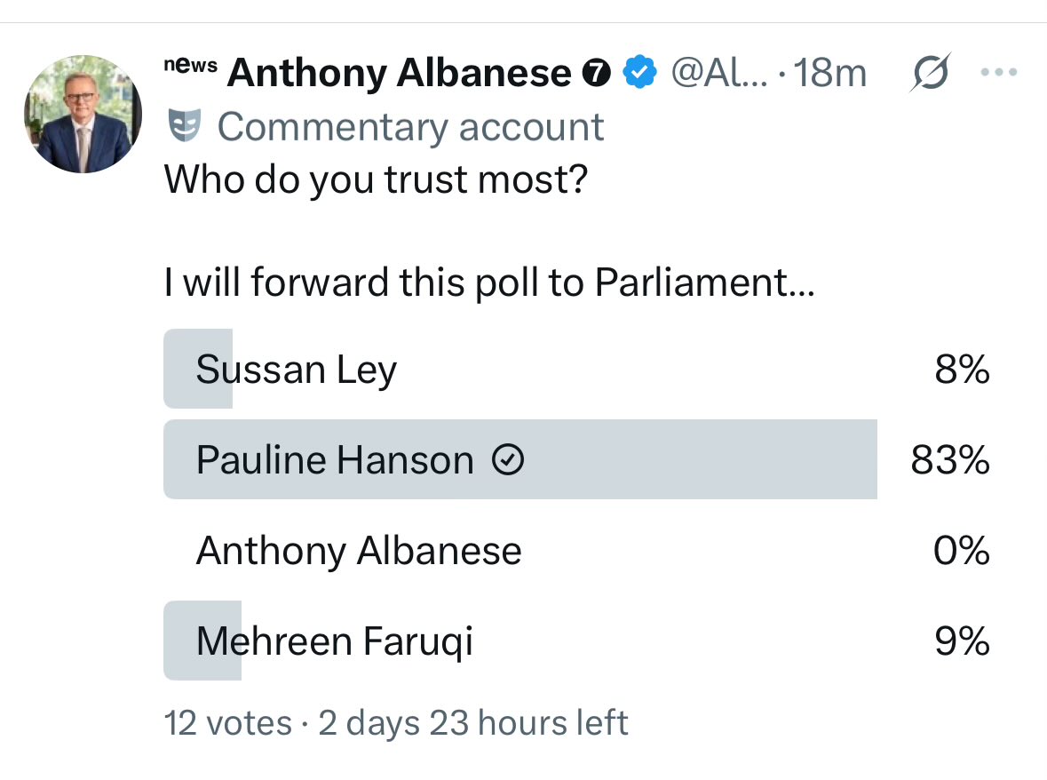 We need to find the 9% supporting the middle eastern racist

And deport them immediately