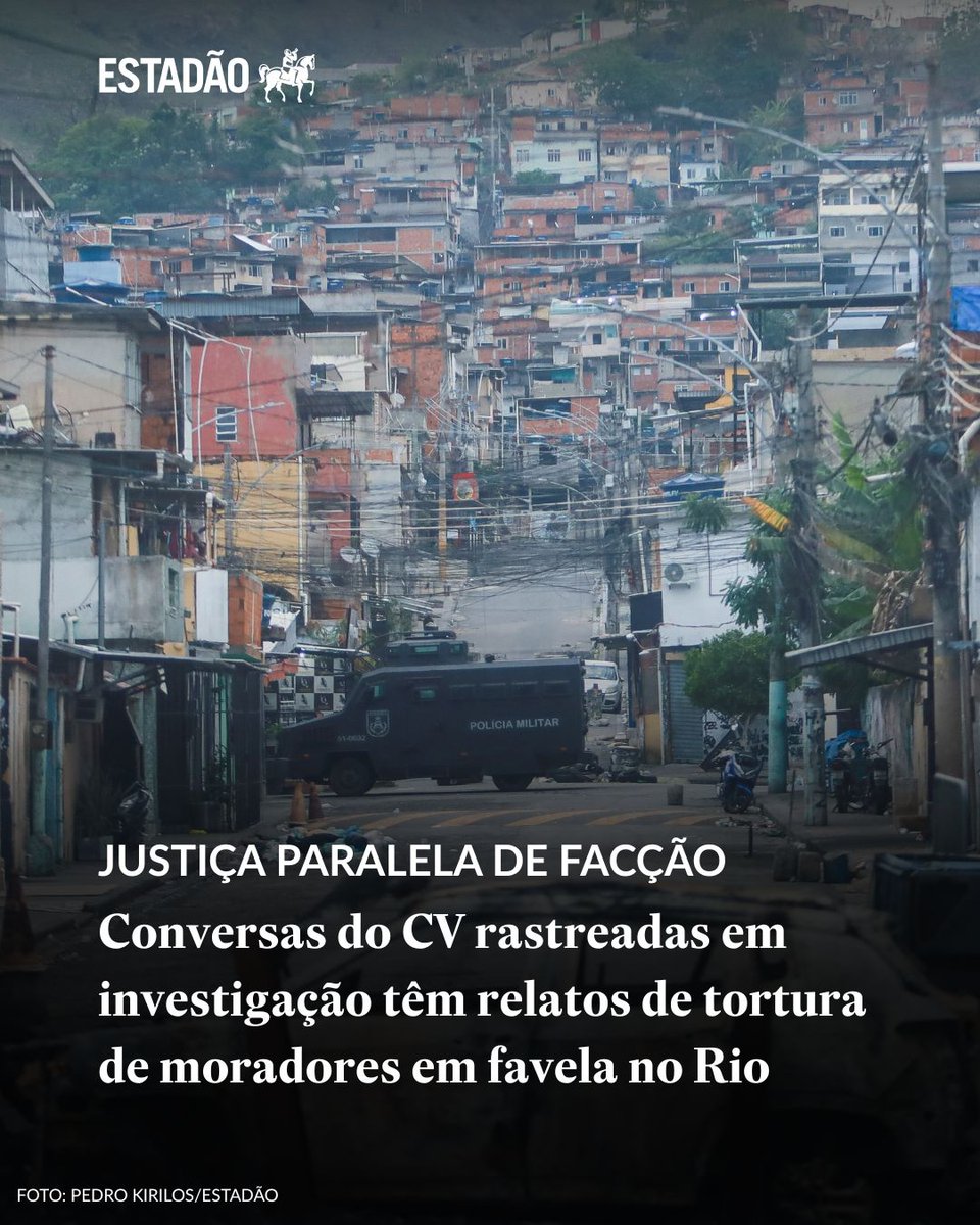 FACÇÃO

Conversas do Comando Vermelho rastreadas em investigação têm relatos de tortura de moradores em favela no Rio; documento mostra expansão de território pelos traficantes > bit.ly/47w2FJo