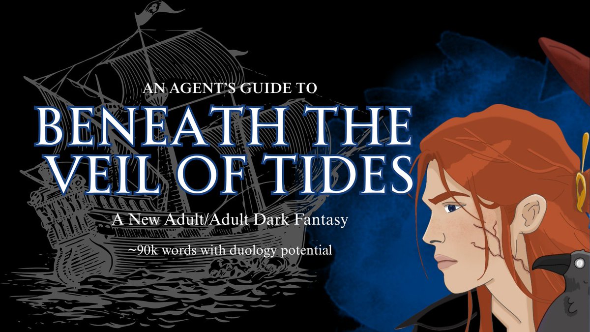 author_clentz's tweet image. My #agentsguide to BENEATH THE VEIL OF TIDES, a swashbuckling, dark romantasy: 

🏴‍☠️Blood sacrifice, memory curses, &amp;amp; blood bonds
🧜‍♀️Ragtag crew w/ tragic backstories
🏴‍☠️Heists &amp;amp; trials
🧜‍♀️Otherworldly setting/creatures
🏴‍☠️Trauma &amp;amp; addiction themes

#agentguide #GhostPit #W #A #NA #RF