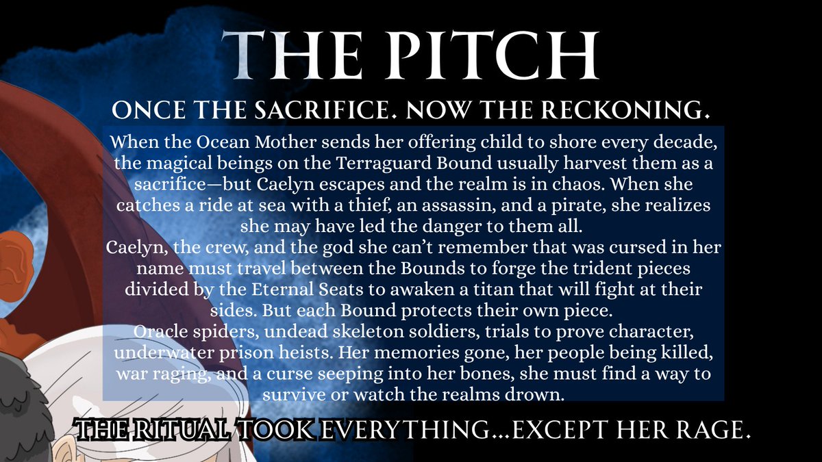 author_clentz's tweet image. My #agentsguide to BENEATH THE VEIL OF TIDES, a swashbuckling, dark romantasy: 

🏴‍☠️Blood sacrifice, memory curses, &amp;amp; blood bonds
🧜‍♀️Ragtag crew w/ tragic backstories
🏴‍☠️Heists &amp;amp; trials
🧜‍♀️Otherworldly setting/creatures
🏴‍☠️Trauma &amp;amp; addiction themes

#agentguide #GhostPit #W #A #NA #RF