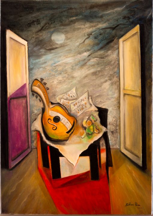 Art of the Day! "Music and the moon". Buy at: ArtPal.com/Orlysud?i=3149…