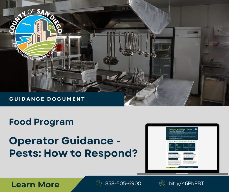 SDEnvirohealth's tweet image. Restaurant owners: Keep your facility vermin-free!🪳

-Inspect deliveries
-Clean regularly
-Maintain your facility
-Check for signs of pests
-Act immediately if found

Learn more: bit.ly/46PbPBT
#PestControl #VerminControl