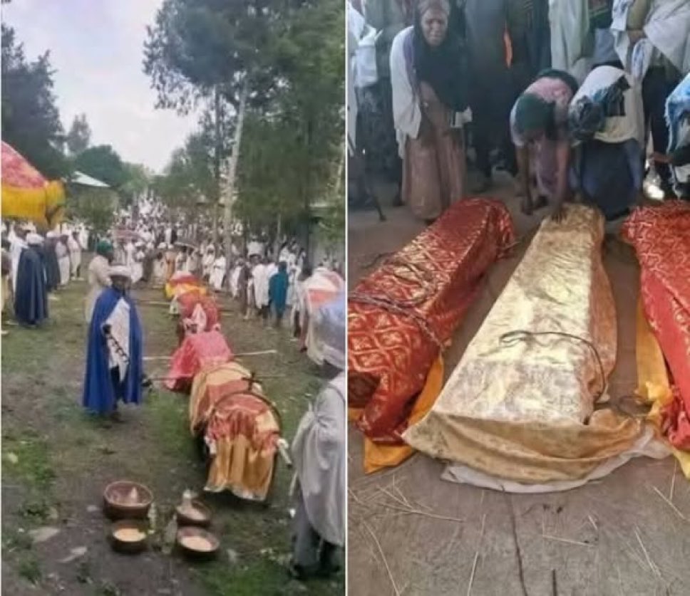 amorawwub's tweet image. Under @AbiyAhmedAli genocidal regime, Orthodox Christians in Ethiopia are being hunted. Yesterday, 22 were slaughtered in Arsi, Oromia. No investigation. No justice. Silence from the world. How many more lives before humanity speaks up? #Ethiopia #AmharaGenocide