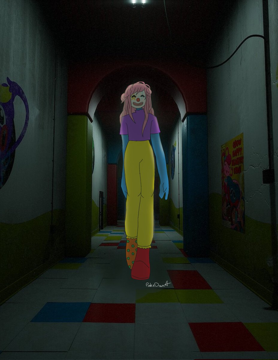 PookieDraws's tweet image. Day 29 - clown
A fake screenshot of my Poppy playtime oc named Cozibi a mute clown! Shes very tall and juggles! #PoppyPlaytime #MyOc #myartwork #digitaldrawing #characterdesign #originalcharacters