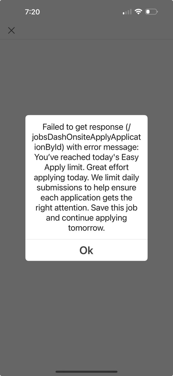 dayday_Hackr's tweet image. Anyone getting this same error when applying for jobs on LinkedIn #BlacktechTwitter