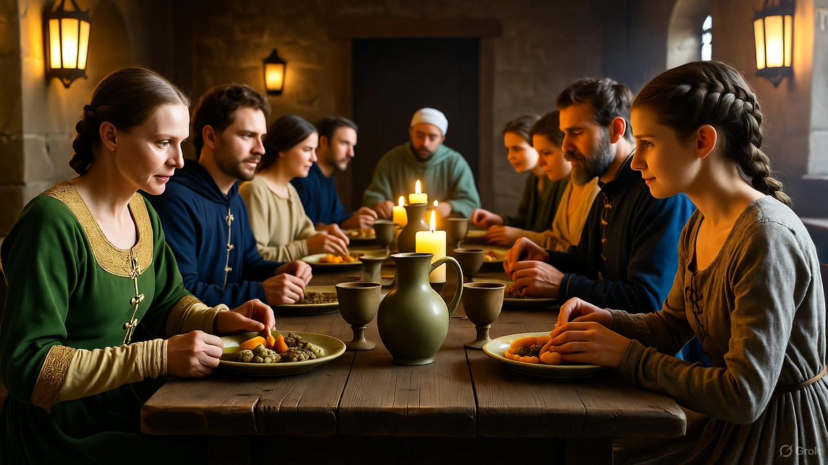 FloridaRon's tweet image. WHY NO ELBOWS ON THE TABLE?
I was wondering (as I often do). So why aren't we supposed to put our elbows on the table? So I looked it up. It began in medieval times. If too many people sat at the table with their elbows on it, the table would wobble and spill drinks. Now you know