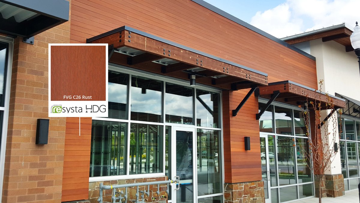 Transform commercial facades with Resysta siding! Durable, sustainable, and striking, it looks &amp; feels like wood, without using a single tree. Weather-resistant, low-maintenance, and LEED-friendly. 
Explore: hdgbuildingmaterials.com/resysta-siding…

#BuildWithHDG #ResystaSiding #FacadeDesign