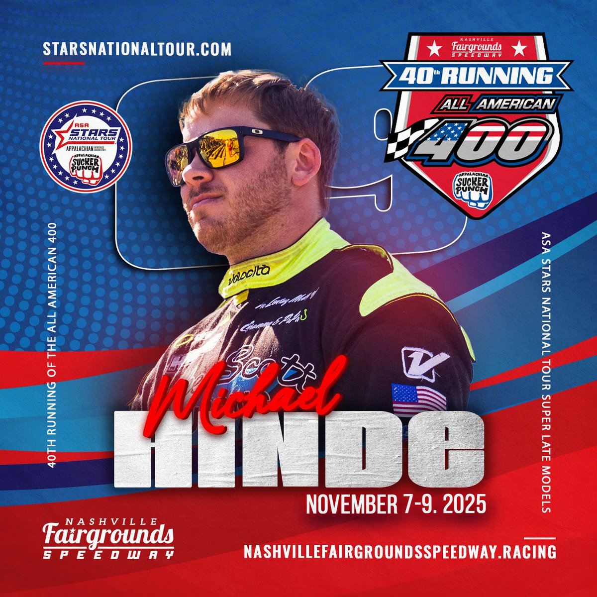 Florida’s Michael Hinde Ready to Tackle the 40th Running of the All American 400 at <a href="/RaceFairgrounds/">Nashville Fairgrounds Speedway</a> 

Story: starsnationaltour.com/floridas-micha…

#ASASTARS 🏁