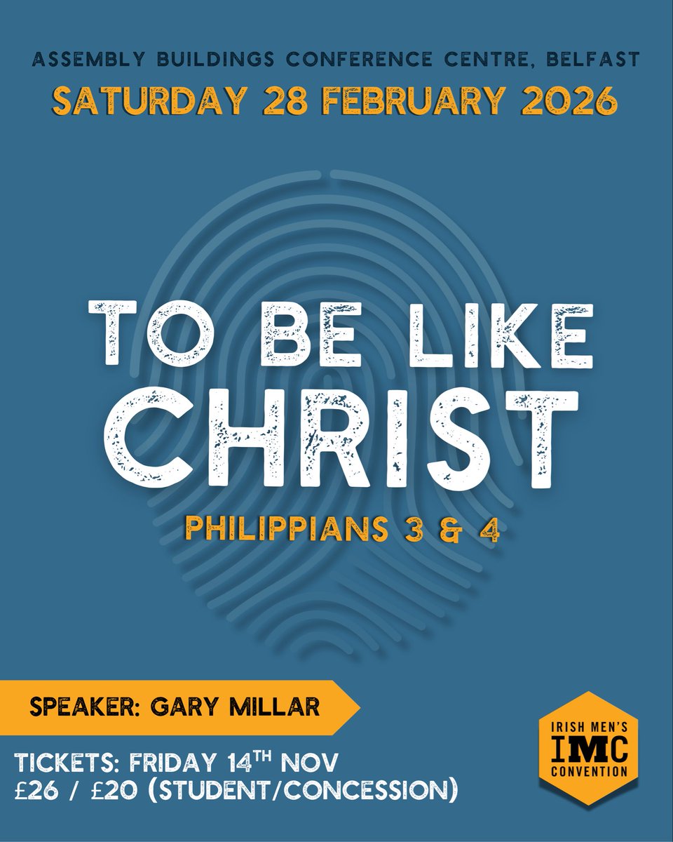 Save the Date for IMC 2026 - 28th February 2026 with speaker Gary Millar. Tickets on sale Friday 14th November at 1pm.