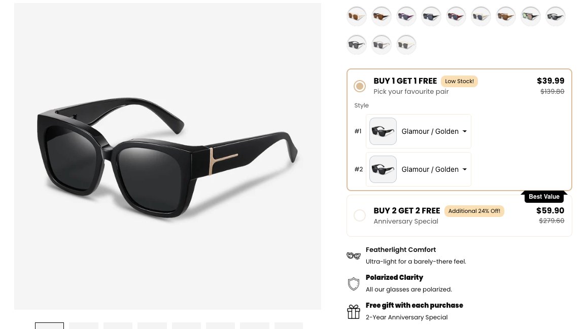 MarouRapid's tweet photo. La puissance d��une offre irrésistible en ecom🔥 
Regardez cette page produit 

Buy 1 Get 1 Free (39,99$)
Buy 2 Get 2 Free (59,90$)

Ce qui se passe dans la tête du client :

“Je prends 1 paire, j’en ai une gratuite → déjà une bonne affaire.”

“Mais attends… pour 20$ de plus, j’ai 4 paires ? C’est encore mieux !”

Résultat : panier moyen qui explose 

La leçon :

Ton design, tes couleurs, ton storytelling comptent…

Mais rien ne bat une offre qui rend l’upsell impossible à refuser.