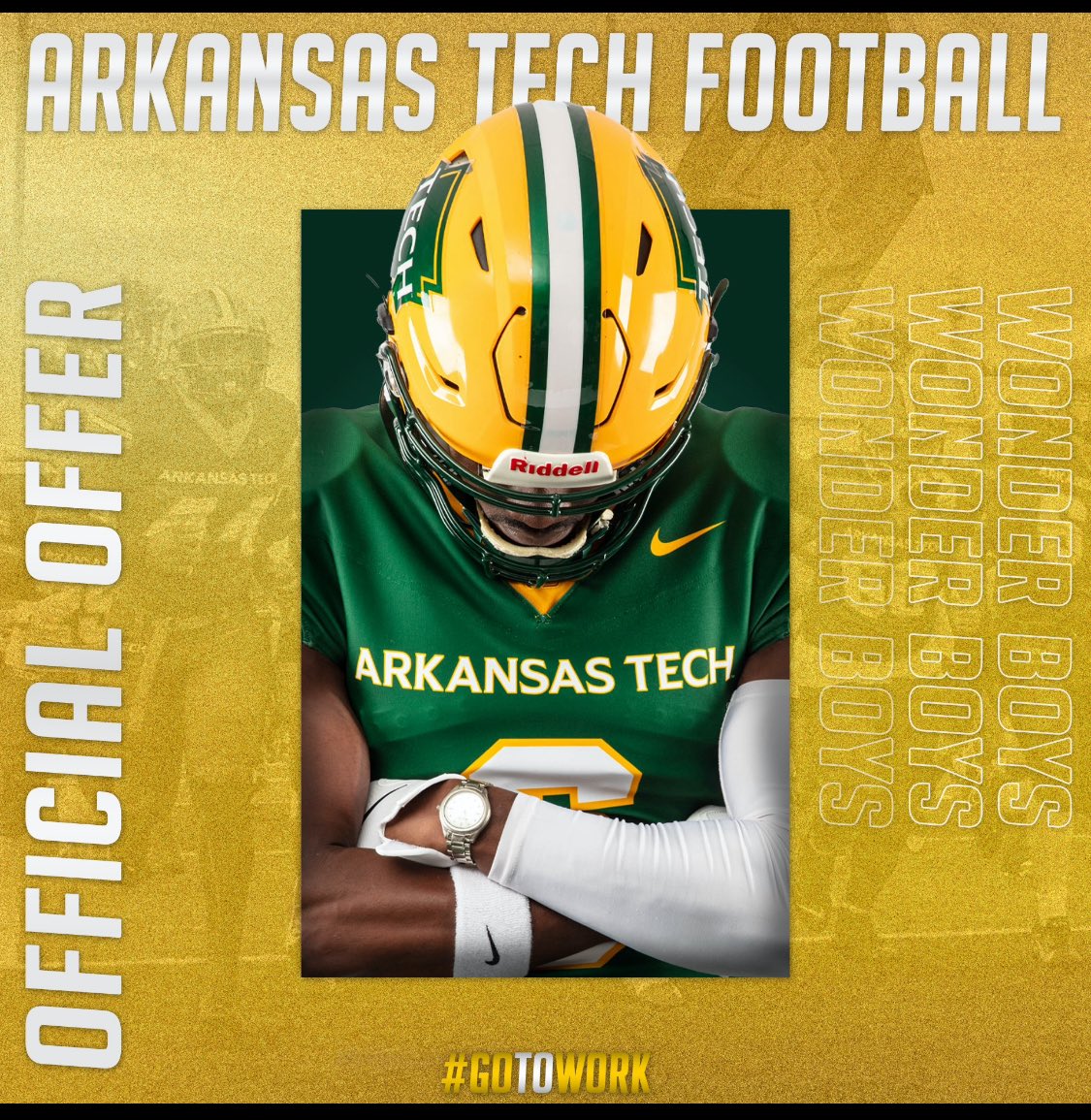 After a great conversation with <a href="/CoachRiley7/">Coach Riley</a> I’ve received my 4th offer to play at the next level at Arkansas Tech University!#AGTG