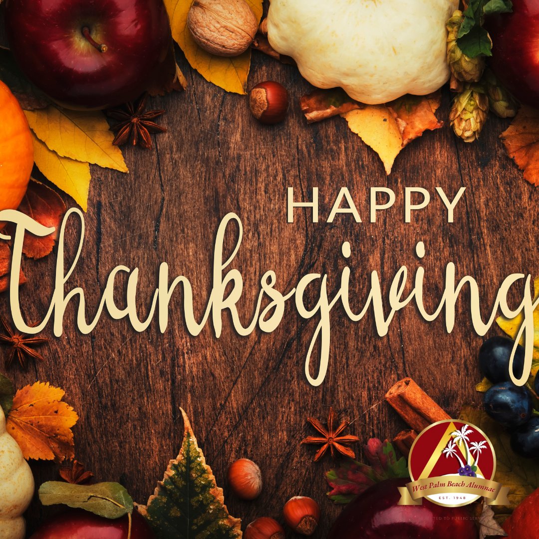 wpbdst's tweet image. The West Palm Beach Alumnae Chapter of Delta Sigma Theta Sorority, Inc. extends heartfelt Thanksgiving wishes to you and your family. May your day be filled with love, gratitude, and togetherness. 🍂❤️
#WPBDST #TakeFlight #Thanksgiving #GiveThanks