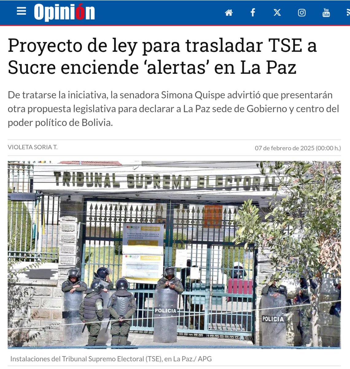 CeCocarico's tweet photo. OTRA ARREMETIDA CONTRA LA PAZ. Ayer, en la cámara de senadores de la Asamblea Legislativa Plurinacional,  han intentado trasladar la sede del órgano electoral a Sucre. Deberían entender de una vez, que la Sede de Gobierno es La Paz. Y, los paceños,  deberíamos estar en alerta. https://t.co/oDppfAXbXR