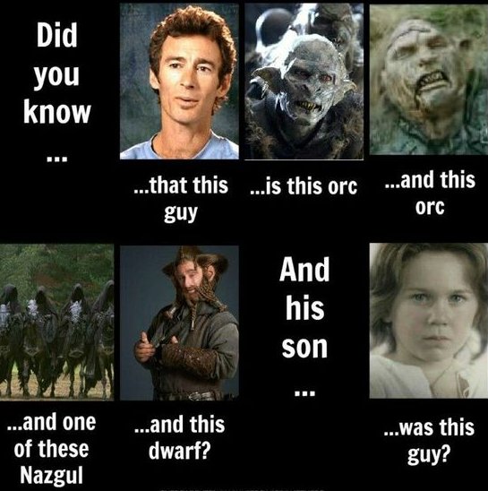 Did you know? Jed Brophy’s real-life son played Aragorn and Arwen’s child in The Return of the King!