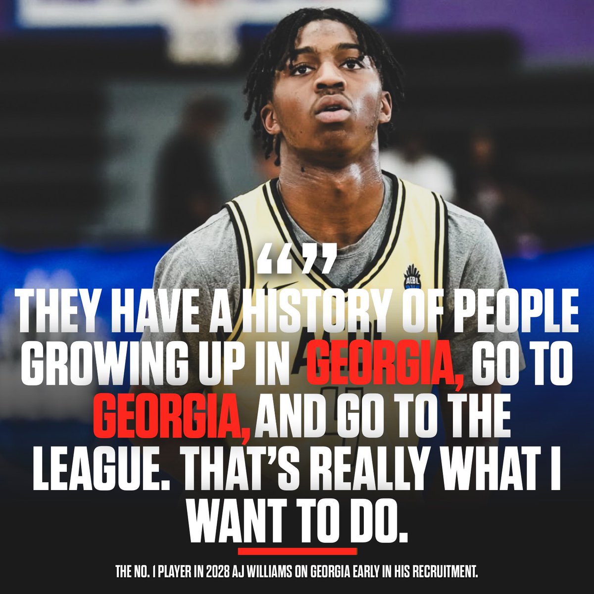 #Georgia and Mike White are going to be a factor for 5-star SG AJ Williams, per Jamie Shaw of ON3. 🐶

Williams ranks as the no. 1 player in the country in the 2028 class. 👀