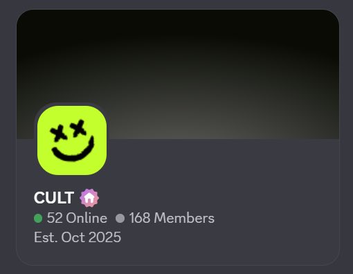 Cyberworld001's tweet image. If this tweet reaches 200 likes, I&apos;m gonna give out 10  invites to @cultdottrade discord 

Let&apos;s run it up 
- Like 
- Retweet 
- Thanks for playing 
- Don&apos;t stress yourself 
- Be patients, just the matter of time 
- Believe in Cult, Cult is for everyone 

Thanks for playing