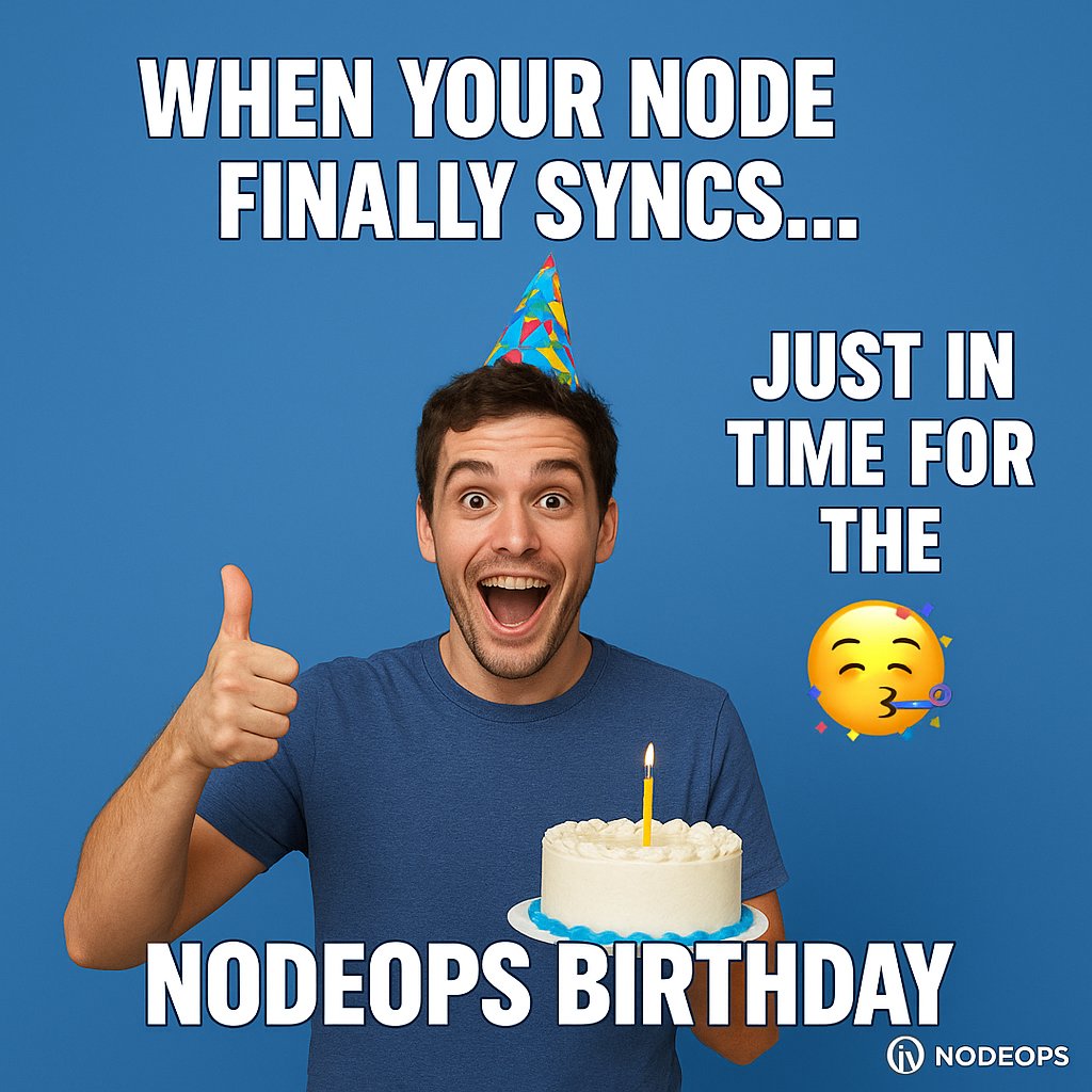 lukman4838's tweet image. 🎉 Happy 2nd Birthday

🎂 @NodeOpsHQ @BuildOnNodeOps 🎂
 
Two years of building, scaling, and empowering communities through decentralization.
Proud to be part of this unstoppable family here’s to many more years of innovation and growth!🥂

#NodeOps #NodeOpsTurns2 #Web3Community