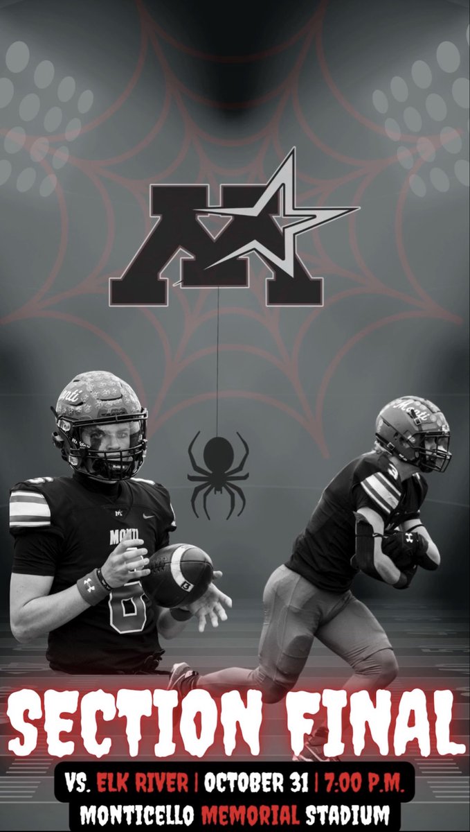 GOOD NEWS! 

Thanks to Cornerstone Chevrolet, we are able to livestream Friday night’s game between Monticello Football and Elk River! 

While we hope to have many of you join us in person, we know that Halloween provides a challenge and many supporters live in different cities,