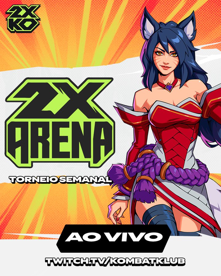 Estamos ao vivo com o 2XARENA!  Acompanhe as batalhas épicas agora nos canais do Kombat Klub!

YouTube: youtu.be/ZbsBW7-ebOU 

Twitch: twitch.tv/kombatklub

<a href="/Play2XKO/">2XKO</a>

<a href="/2XKObrasil/">2XKO Brasil</a>
