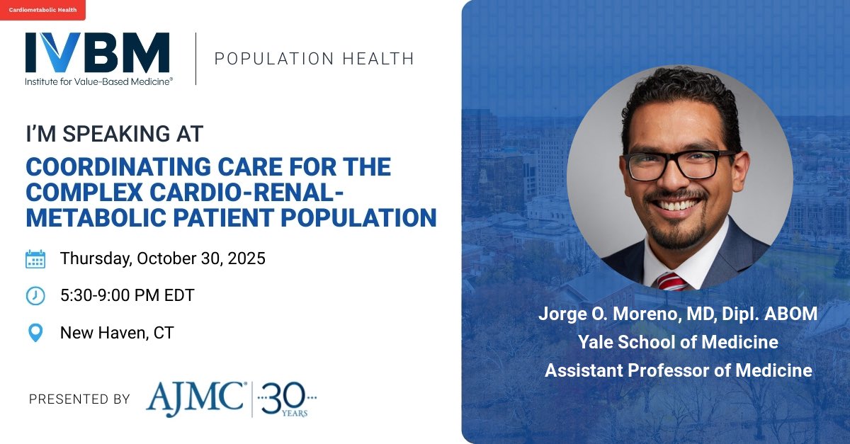 Still time to register for free <a href="/AJMC_Journal/">AJMC</a> on caring for the complex cardio-renal-metabolic patient population. Join top Yale faculty and healthcare leaders in New Haven, CT tomorrow! #newhaven #yale #connecticut #Medicine #health