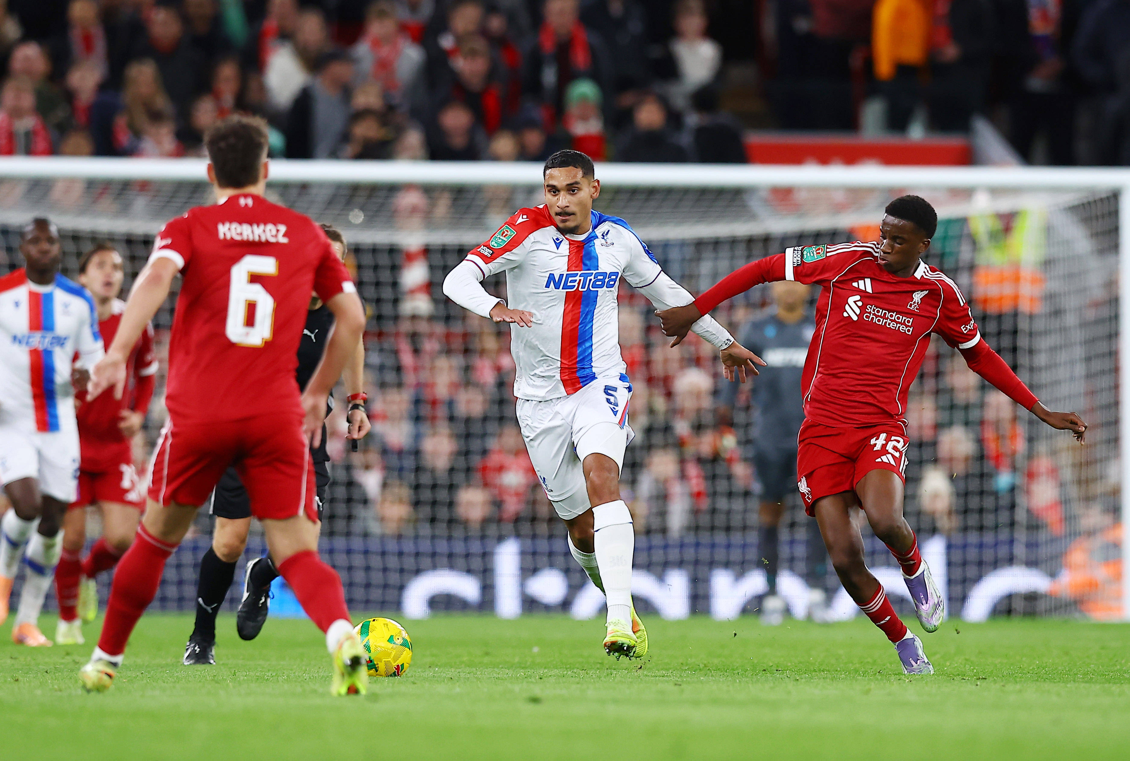 Liverpool playing against Crystal Palace