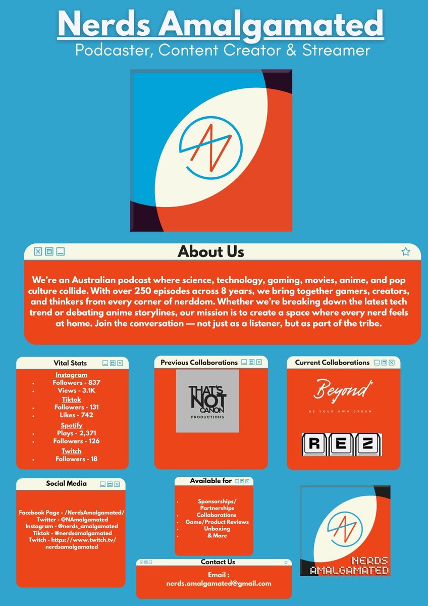 Finally finished making our first media kit before #supanova....thank you all for the support and advice in making this.