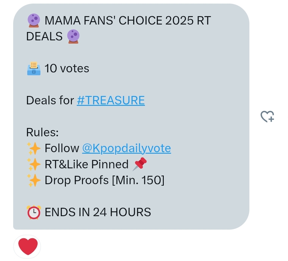 treasure polls tweet media