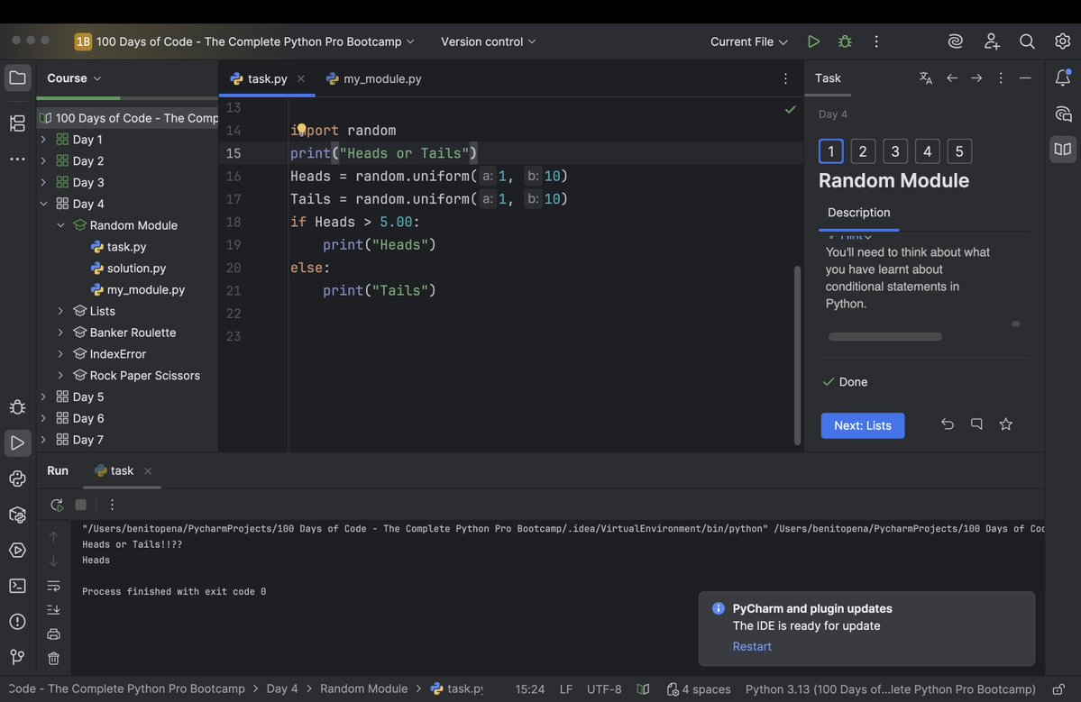 benitopena3's tweet image. Day 4 (but basically day 20), I always manage to do it wrong but it still manages to work😅 
Either way i'm having a lot of fun and it's nice to know it can be done multiple ways.
#100daysofcode #code #Python
