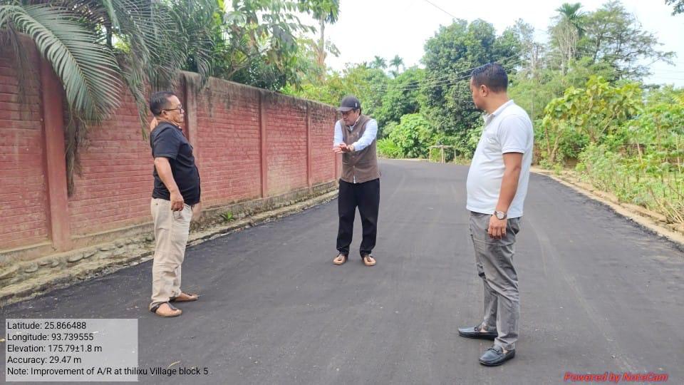 jacob_zhimomi's tweet photo. Inspected the ongoing road construction at Block-5 under Thilixu Village earlier today. Glad to see the works being executed without any hiccups.
#ConstituencyUpdates
#Nagaland
@narendramodi @blsanthosh https://t.co/2VUERFwCTi