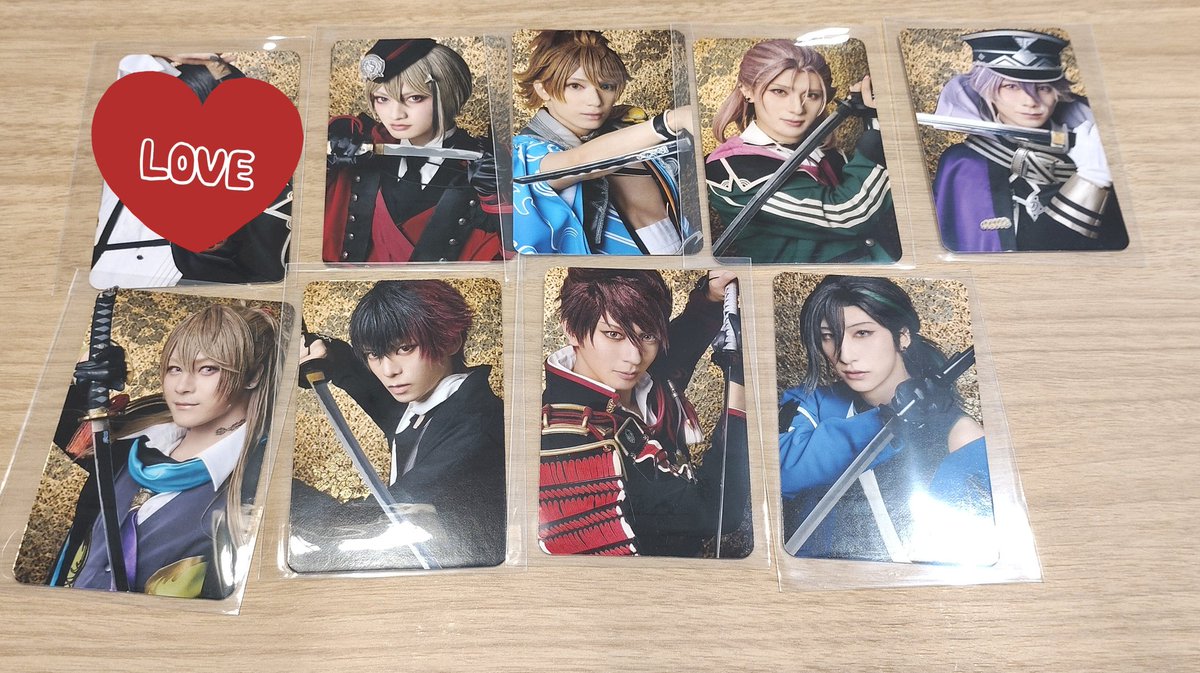 【交換】刀ミュ 博覧会 ふぉとカ 十周年

譲：石切丸、今剣、岩融、大和守、堀川、長曽祢、蜂須賀2、村正、蜻蛉切、物吉、大倶利伽羅、膝丸、明石2、巴、篭手切、日向、浦島、桑名、水心子、清麿、村雲、肥前、大包平、小竜2、一期、南海、笹貫、大慶
求：三日月、後家

本日TDCにて手渡し希望。