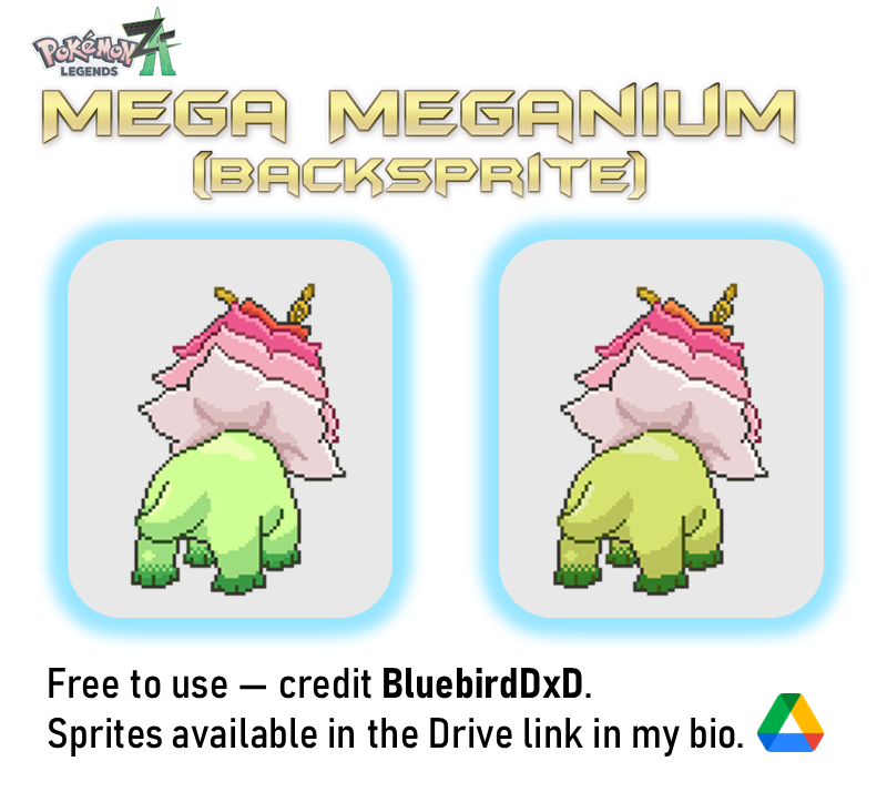RobertSprites's tweet image. 🌸Mega Meganium Backsprite (Pokémon Legends Z-A)

you would help me a lot if u share &amp;amp; 🔁

#PokemonLegendsZA #PokemonSprites #PixelArt #MegaEvolution #Fakemon #PokemonFanart #PokemonEssentials #PokemonStudio #Pokemon