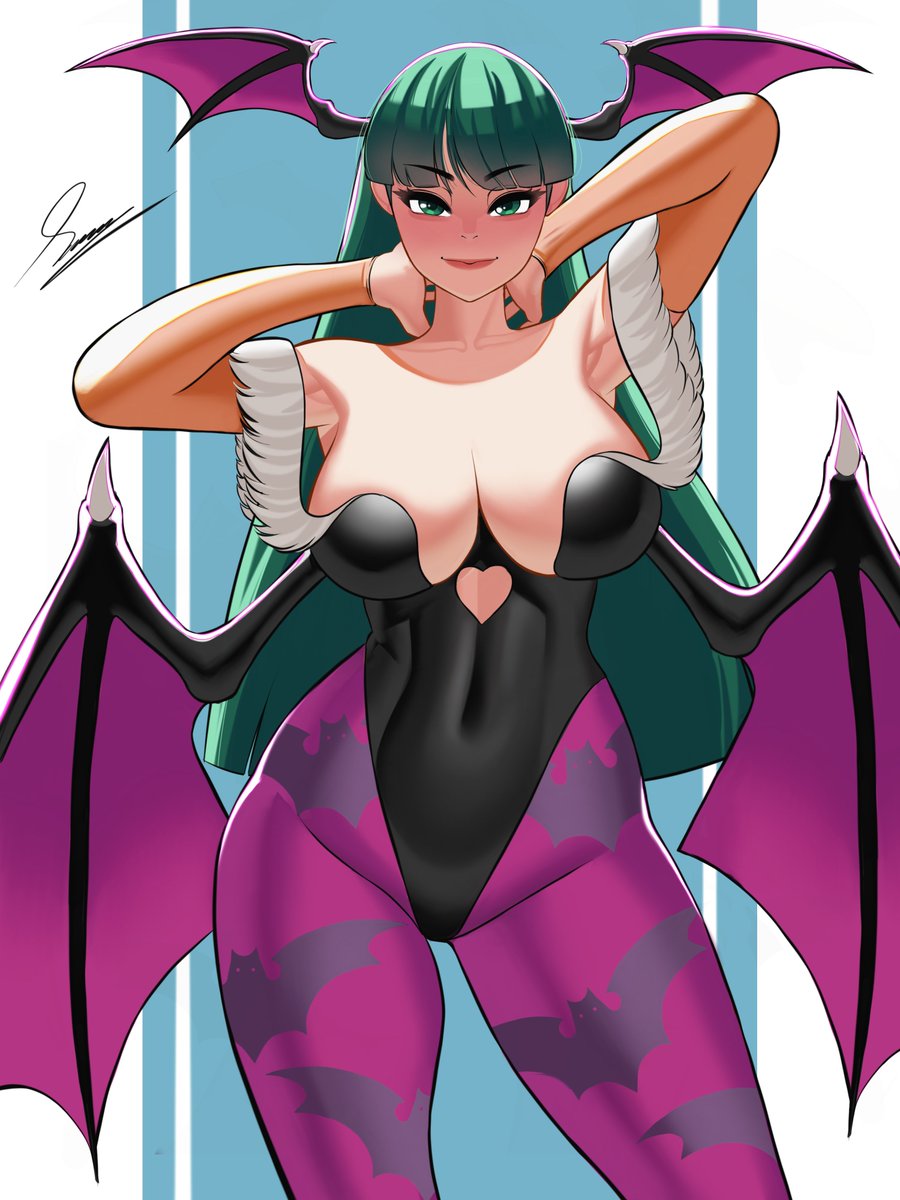 Morrigan fanart for Halloween #fanart #darkstalkers #Morrigan
