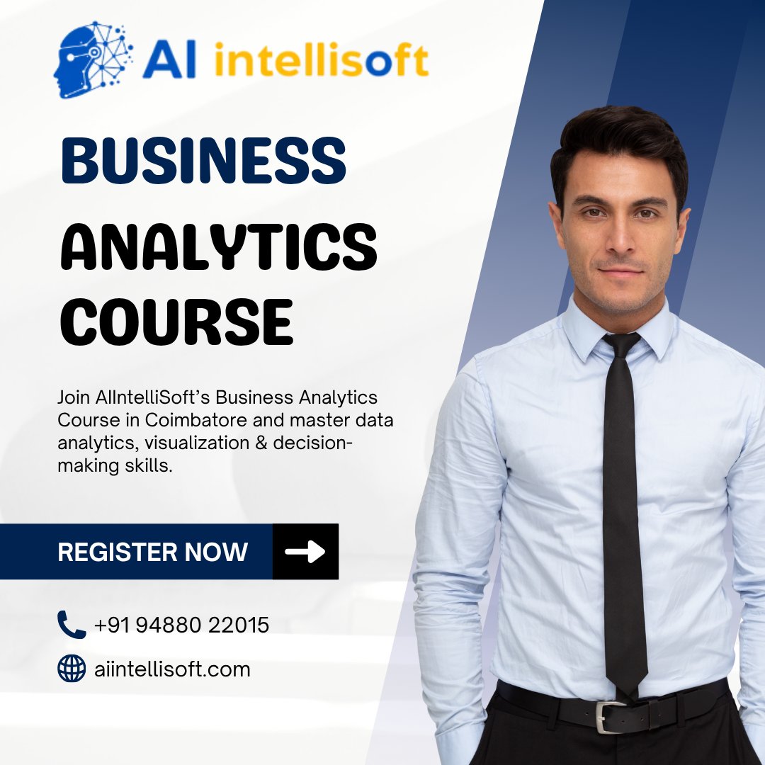 aiintellisoft's tweet image. Business Analytics Course in Coimbatore

Start your journey with AIIntelliSoft’s Business Analytics Course in Coimbatore and learn how to make smarter business decisions using data.

👉 Enroll now at aiintellisoft.com

#BusinessAnalytics #AIIntelliSoft #AnalyticsCourse