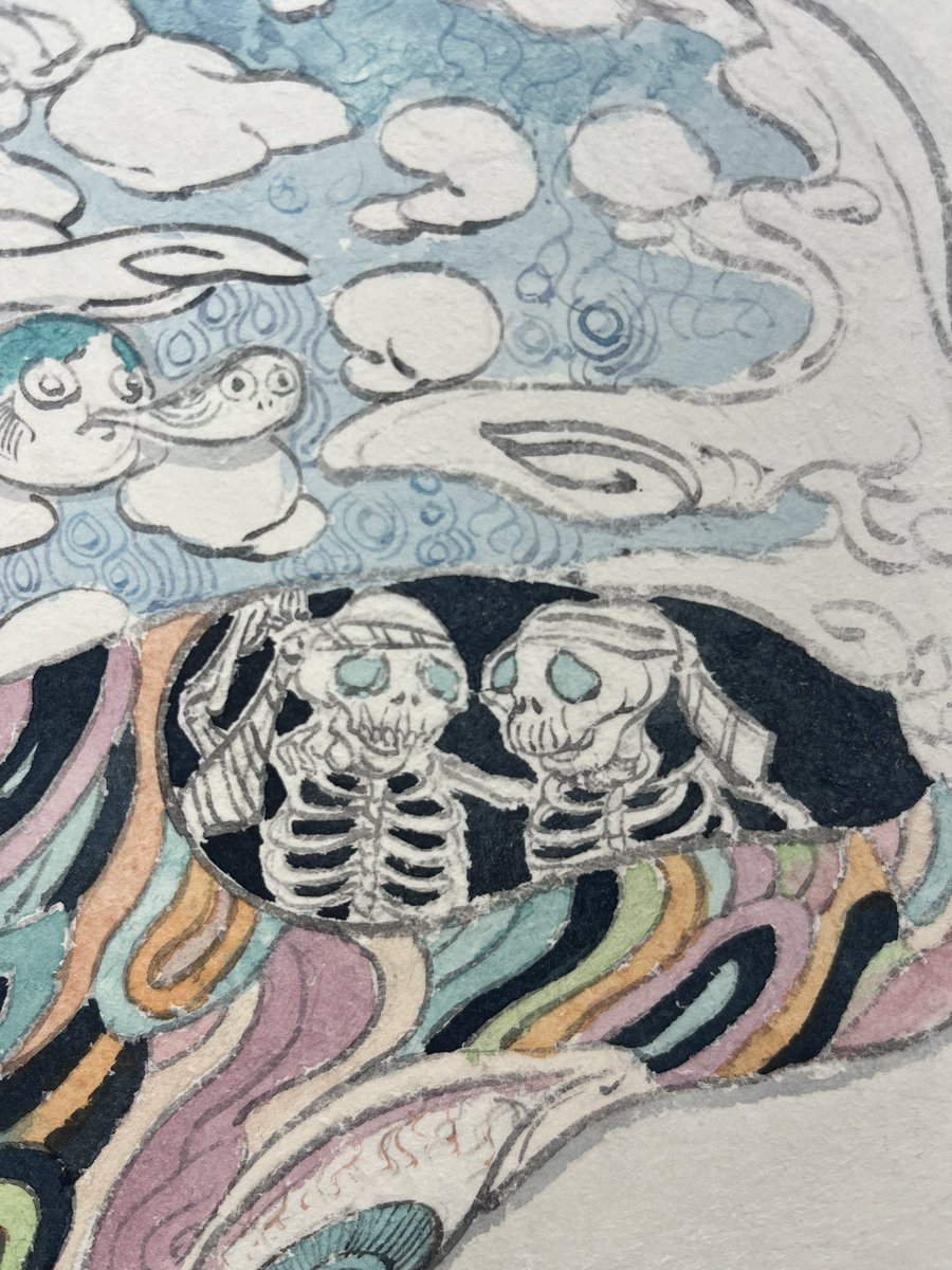 Nihonbashi_N11's tweet photo. 酔鯨図
引きでみた際に、鯨の姿が現れる作品。
鯨を構成する要素として、地獄で働く妖怪たちが描かれた作品

展示「HUMANZ」より https://t.co/n4BoVCVPfG