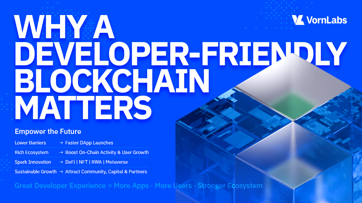 Vorn_Labs's tweet photo. 💡Why a dev-friendly public chain matters:

🚀Faster DApps
🌱Richer ecosystem
⚡More innovation (#DeFi · #NFT · #RWA · #Metaverse)

👨‍💻Better DX = More apps · More users https://t.co/BpObmCH50f