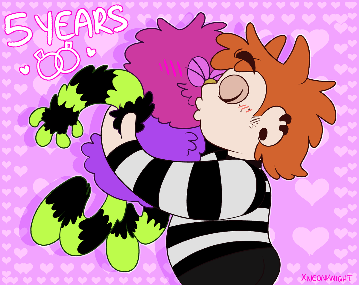 xNeonKnight's tweet image. Happy 5 years married, my love 💞 @DoodlingMonster 💋 #Married #5years #iloveyou