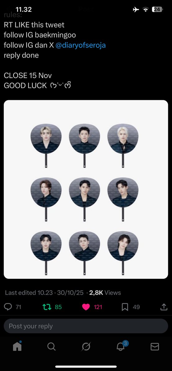 just_jee63's tweet photo. @baekmingoo2 @diaryofseroja done all rules kak alee, izin ikutan giveaway nya siapa tau dapet impick abang” gamtenk xixi💗wish me luck yeahhhh🥹🫶🏻✨ https://t.co/lKoey537Dq