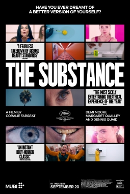 Plo951's tweet photo. ~
#NowWatching  'The Substance' (2024) as part of my #Halloween2025 horror movie marathon

Directed by: Coralie Fargeat
Starring: #DemiMoore &amp; #MargaretQualley

First time watching. I've been saving this one for #Halloweek

#HorrorFam #Horror #TheSubstance https://t.co/ZNLUDB27mT