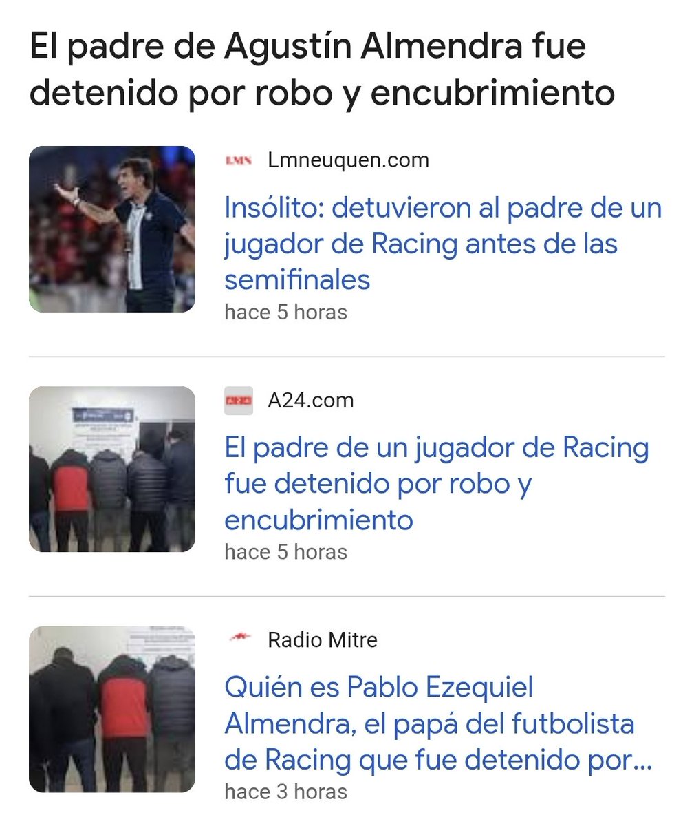licrondamon's tweet photo. Y para cerrar la noche, #Racing se queda afuera de la #CopaLibertadores y el padre de #Almendra se queda adentro, de la celda. https://t.co/irIRW3zdmT
