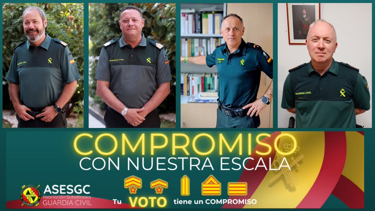 8Joanso's tweet photo. 🚨🚨La Asociación de Suboficiales @guardiacivil (@ASESGC ) ha ganado las elecciones al Consejo de la Guardia Civil, con una representación plena. Contará con todas las vocalías correspondientes a la Escala de #Suboficiales en este órgano consultivo de máximo nivel

¡ENHORABUENA! https://t.co/z9fOcne1Ng