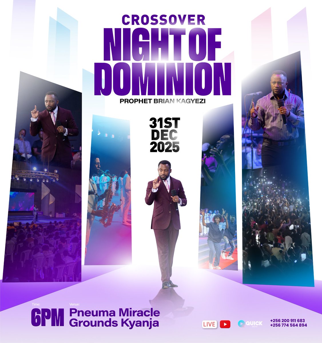 Ready for an atmosphere of
the Word? joy? Electric praise? Encounters? 

The crossover night of Dominion is here. 31st December, 6 PM at the Pneuma Miracle Grounds.

Get ready for the season of Dominion. Carry along somebody as you come for the grand night.

 #NightOfDominion