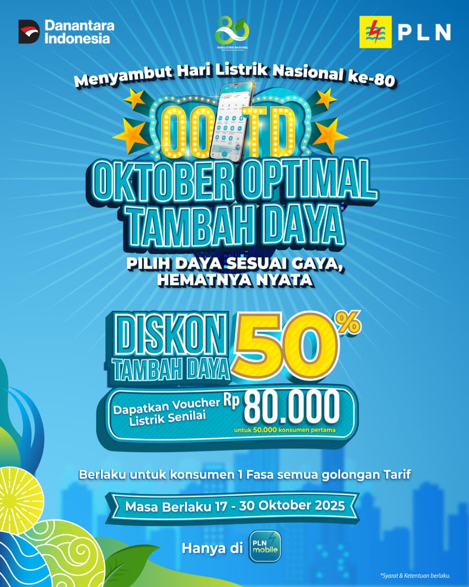 “Oktober Optimal Tambah Daya”
Baju numpuk, laundry jalan
Tambah daya, semua aman!

#OOTDPLN
#OktoberOptimalTambahDaya
#TambahDayaMudah
#PLNMobileSemuaMakinMudah
#HariListrikNasional2025