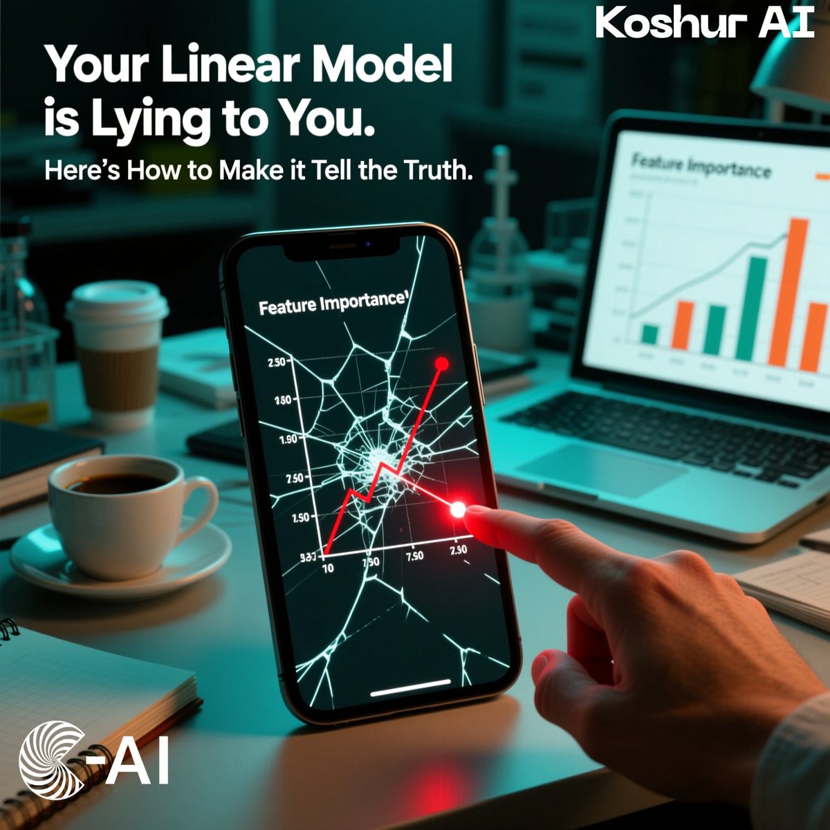 Data_Prof_SXR's tweet image. Linear models lie due to feature scaling. Standardize your features to reveal their true importance and get honest results.

koshurai.medium.com/your-linear-re…