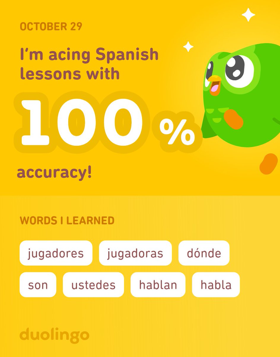 CID_Shadowfox13's tweet photo. I’m learning Spanish on Duolingo! It’s free, fun, and effective. https://t.co/pcPphPTcyj