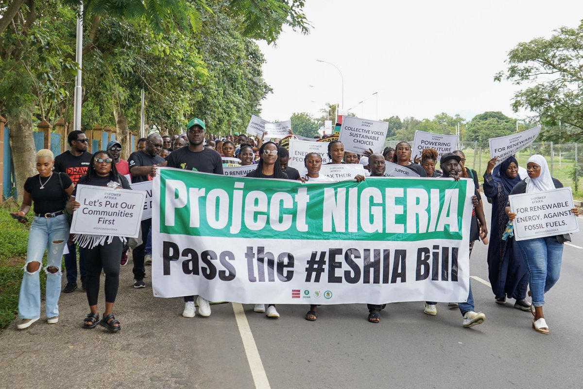 gifsep4climate's tweet photo. Today marks the last legislative day in #October 2025 and still, no word on the Second Reading of the #ESHIA Bill.
This bill is not just another document; it’s the key to strengthening Nigeria’s Environmental Impact Assessment (EIA) Act and ensuring stronger environmental governance for our people and planet.
Without #ESHIA, there can be no true #RenewedHope because hope means nothing without a healthy environment.
We are the environment, and the environment is us. It’s time to act, not delay. 
#PassESHIA 
@nassnigeria 
#EnvironmentalJustice
 #Nigeria