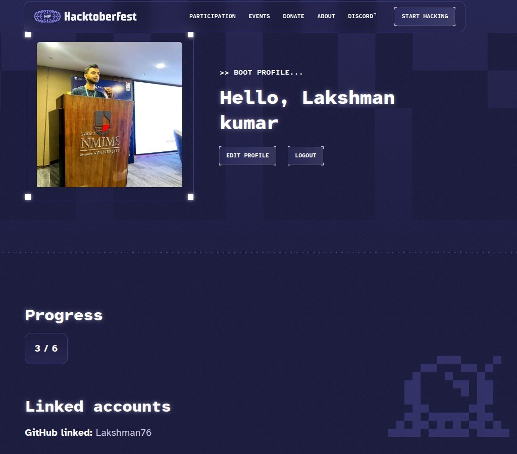 Lakshman__26's tweet photo. #3rd PR Merged in Hacktoberfest 2025! 🎉

Excited to share that my third pull request has been successfully merged into the mini-js-games-hub repository!

#Hacktoberfest #Hacktoberfest2025 #OpenSource #JavaScript #WebDevelopment #CodingCommunity #GitHub #OpenSourceContribution https://t.co/XE7dm2zISv