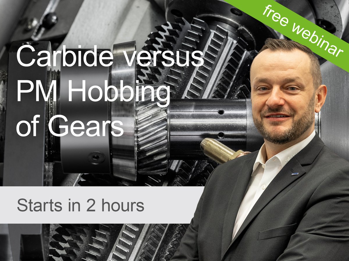 Gleasontweets's tweet image. Join us in 2 hours for the upcoming Gear Trainer Webinar &quot;Carbide versus PM Hobbing of Gears - Cost-Benefit Ratio Explained&quot;. Register now for free:  gleason.com/en/academy/eve… 

#gleason #geartechnology #geartrainer #hobbing #carbidehobbing #pmhobbing