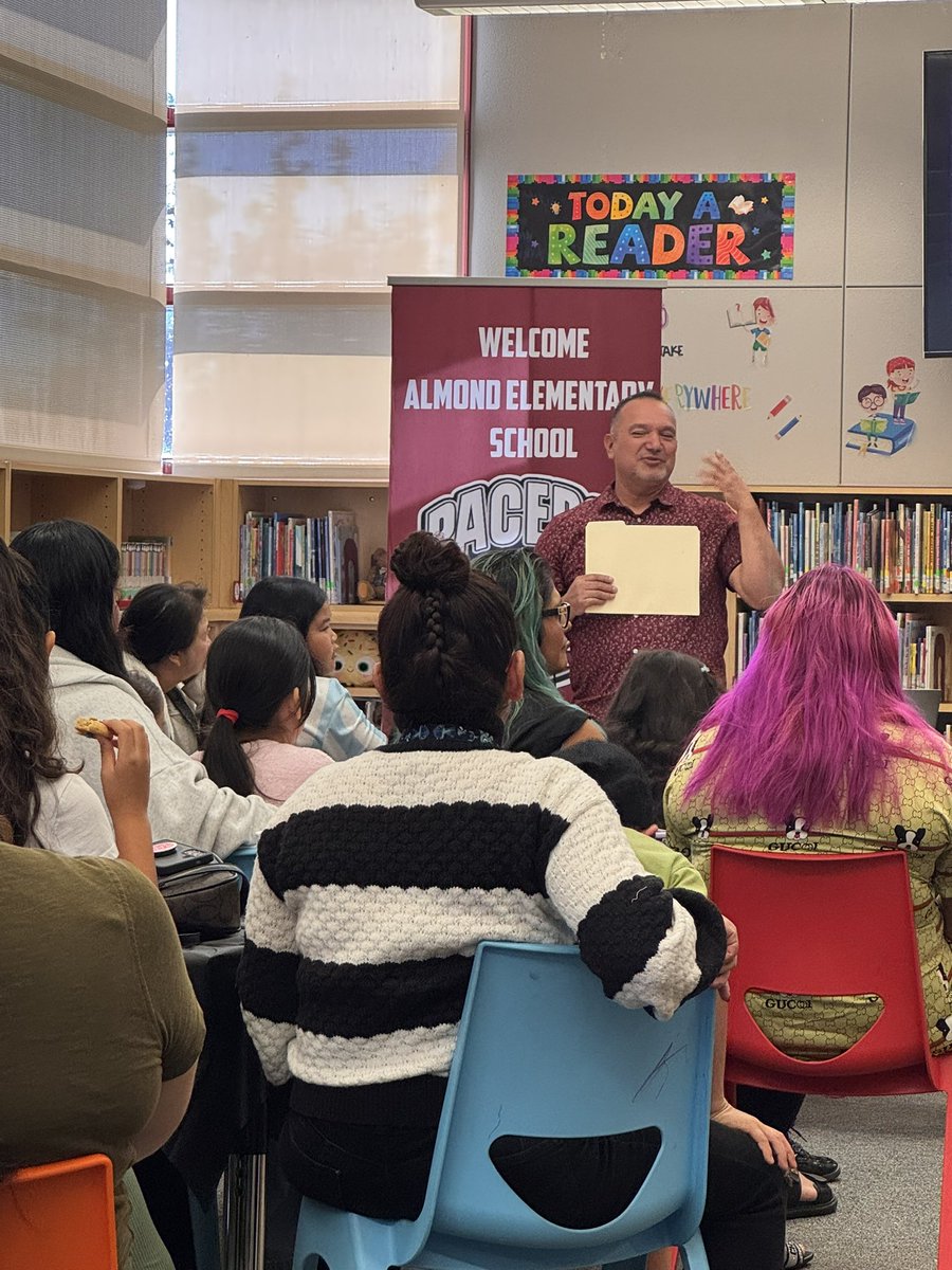 As the Ambassador to Almond Elementary, I was thrilled to attend today's Table Talk meeting and celebrate our Students of the Month! Go Pacers! 🤩🚗💨